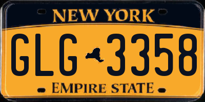 NY license plate GLG3358