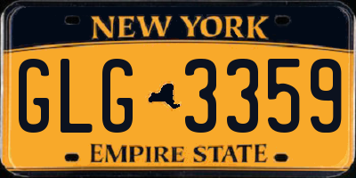 NY license plate GLG3359