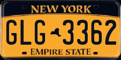NY license plate GLG3362