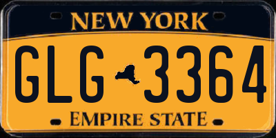 NY license plate GLG3364