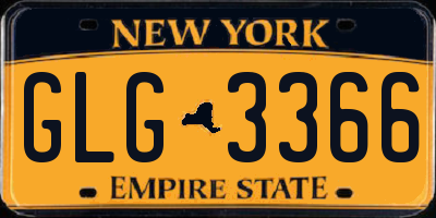 NY license plate GLG3366