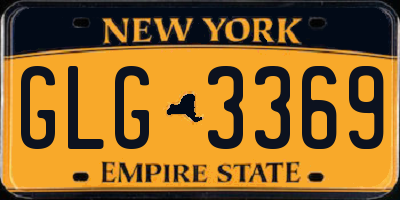 NY license plate GLG3369
