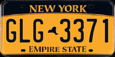 NY license plate GLG3371