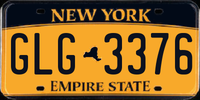 NY license plate GLG3376