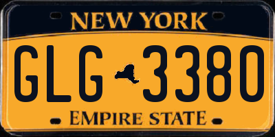 NY license plate GLG3380