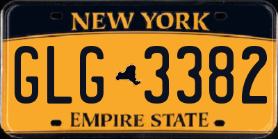 NY license plate GLG3382
