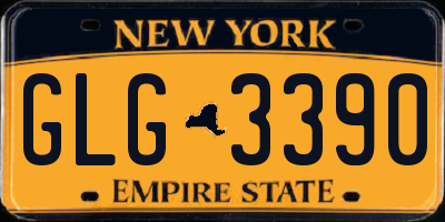 NY license plate GLG3390
