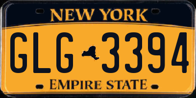 NY license plate GLG3394