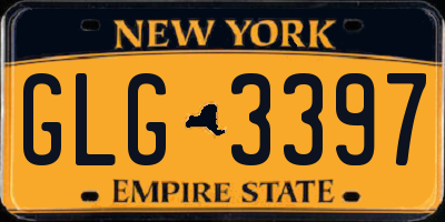NY license plate GLG3397