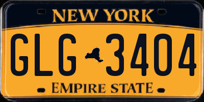 NY license plate GLG3404