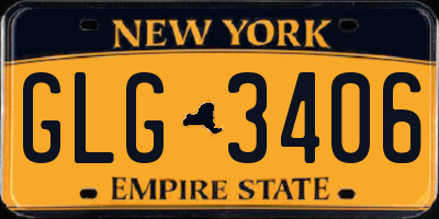NY license plate GLG3406
