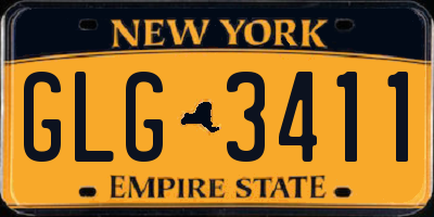 NY license plate GLG3411