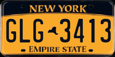 NY license plate GLG3413