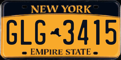 NY license plate GLG3415