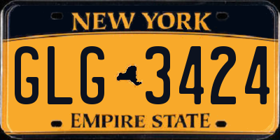 NY license plate GLG3424