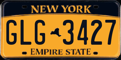NY license plate GLG3427