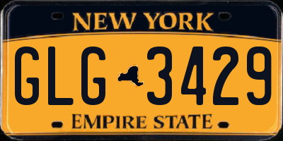 NY license plate GLG3429