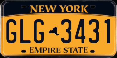 NY license plate GLG3431
