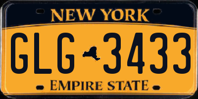 NY license plate GLG3433