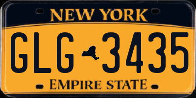 NY license plate GLG3435