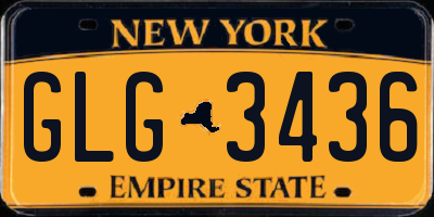 NY license plate GLG3436