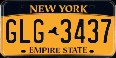 NY license plate GLG3437