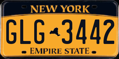 NY license plate GLG3442