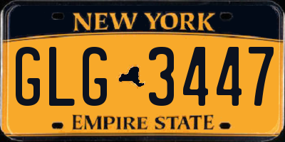 NY license plate GLG3447