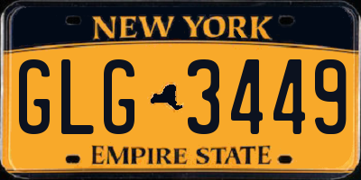 NY license plate GLG3449