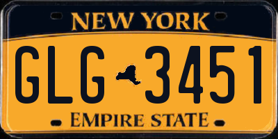NY license plate GLG3451