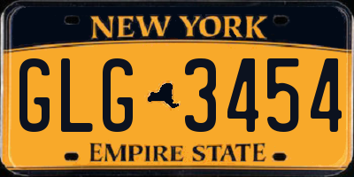 NY license plate GLG3454