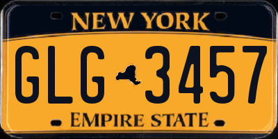 NY license plate GLG3457