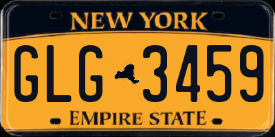 NY license plate GLG3459