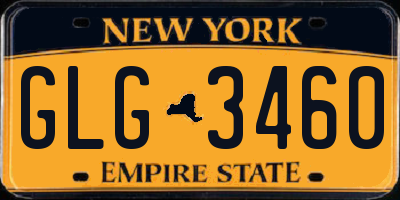 NY license plate GLG3460