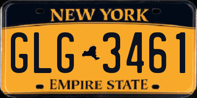 NY license plate GLG3461