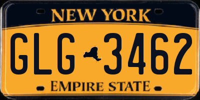 NY license plate GLG3462
