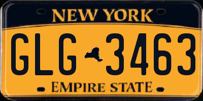 NY license plate GLG3463