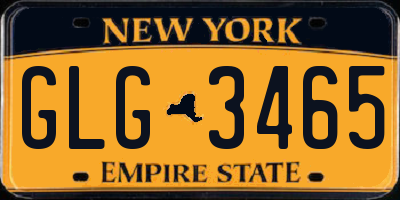 NY license plate GLG3465