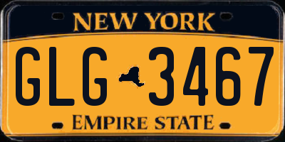 NY license plate GLG3467