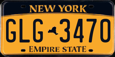 NY license plate GLG3470