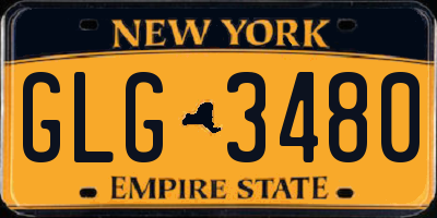 NY license plate GLG3480