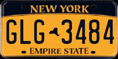 NY license plate GLG3484