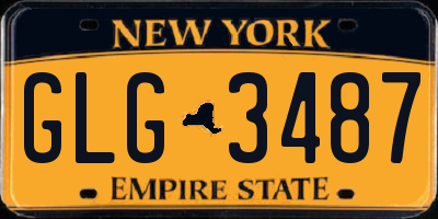 NY license plate GLG3487