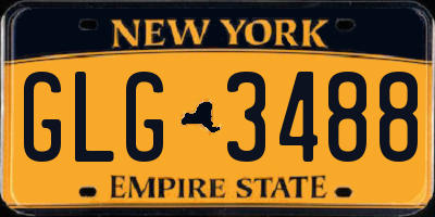 NY license plate GLG3488