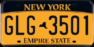 NY license plate GLG3501
