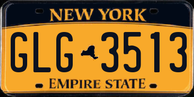 NY license plate GLG3513