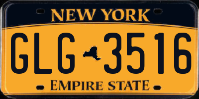NY license plate GLG3516