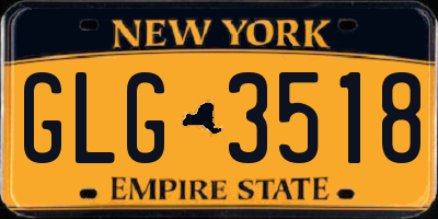 NY license plate GLG3518