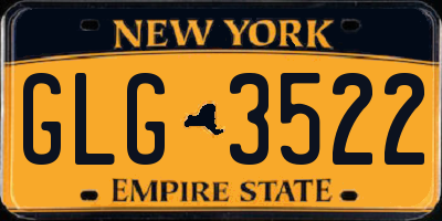 NY license plate GLG3522