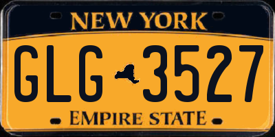 NY license plate GLG3527
